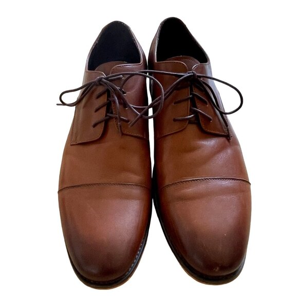 The Groom\'s Suit Men\'s 11 Leather THEO Dress Shoes Lace Up Oxfords Dark Brown main image 6